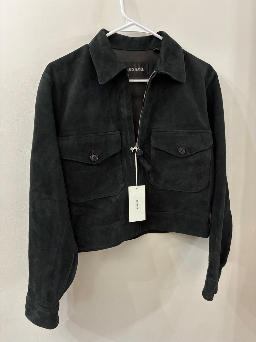 Buck Mason NWT Black Mojave Suede Mechanics Jacket - women’s small - cropped